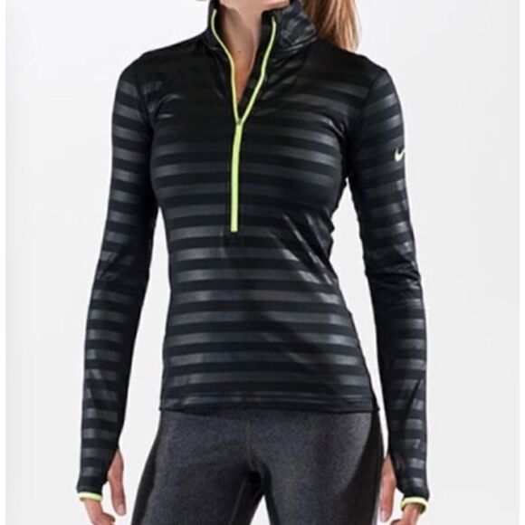 Nike Woman Pro Hyperwarm Half Zip Drifit Pullover Sozr M - Picture 1 of 6